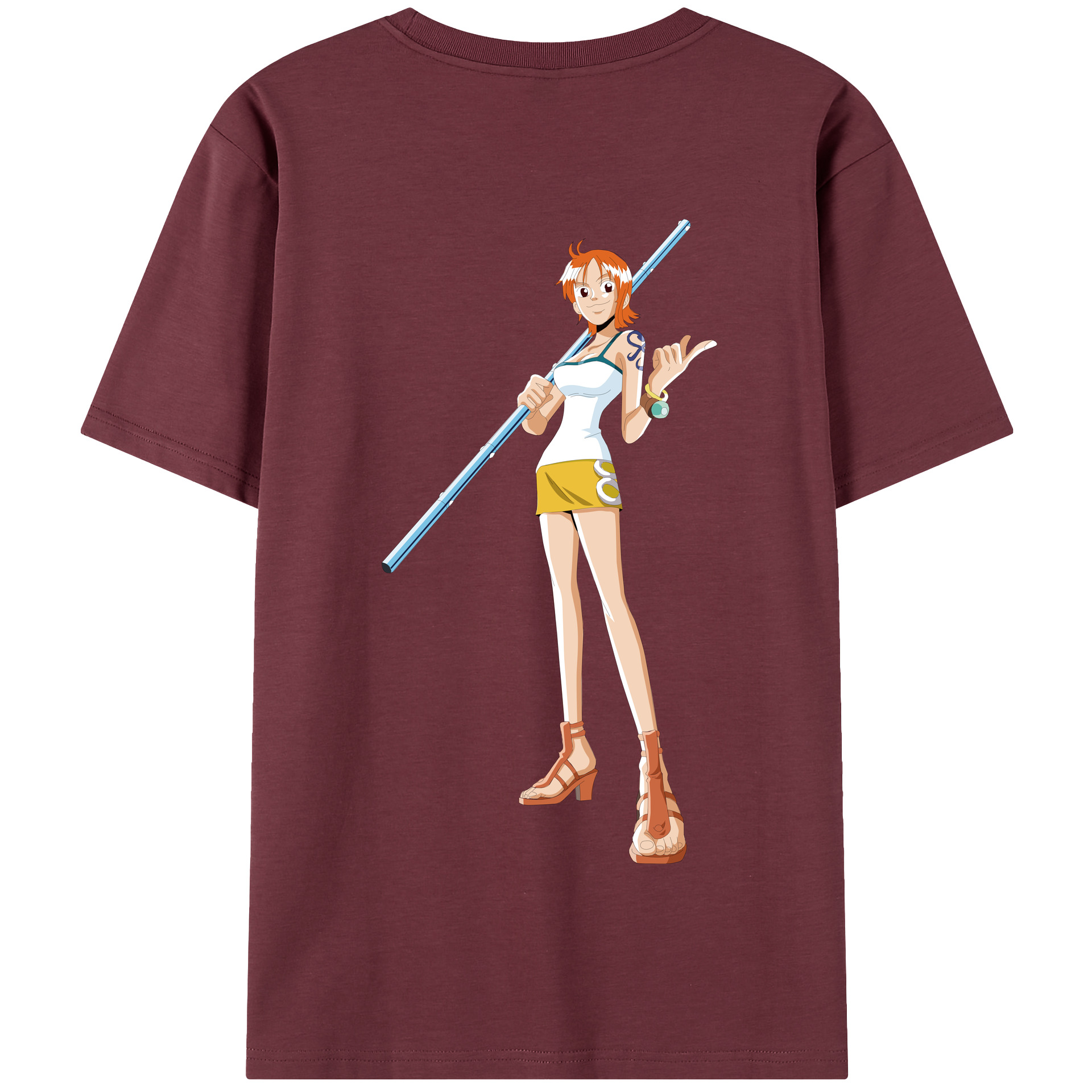 ワンピース ナミ ONE PIECE Nami 綿100％半袖Tシャツ（背面プリント）